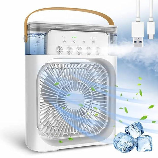 Portable Air Conditioners - Small AC Quiet Personal Air Cooler,USB Powered Mini Desktop Cooling Misting Fan, 3 Smart